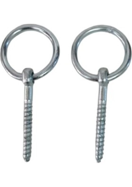 Halkalı Metal M6 Vidalı Sabitleme Gerdirme Çekme Kaldırma Tavan Kancası Asma Kiti Civata -5 Adet