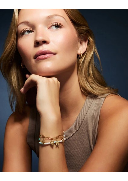 Z Charm Bileklik Altın Kaplama modelleri