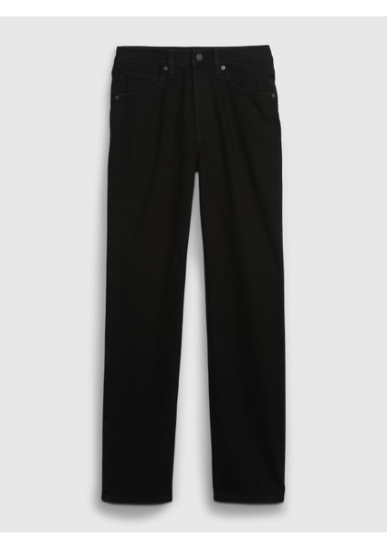 Kadın Siyah High Rise '90s Loose Jean Pantolon
