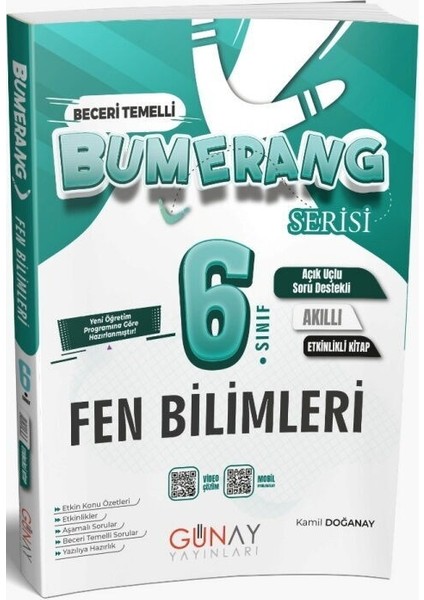 6. Sınıf Fen Bilimleri Etkinlikli Bumerang Serisi Günay Yayınları