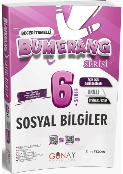 6. Sınıf Sosyal Bilgiler Etkinlikli Bumerang Serisi Günay Yayınları