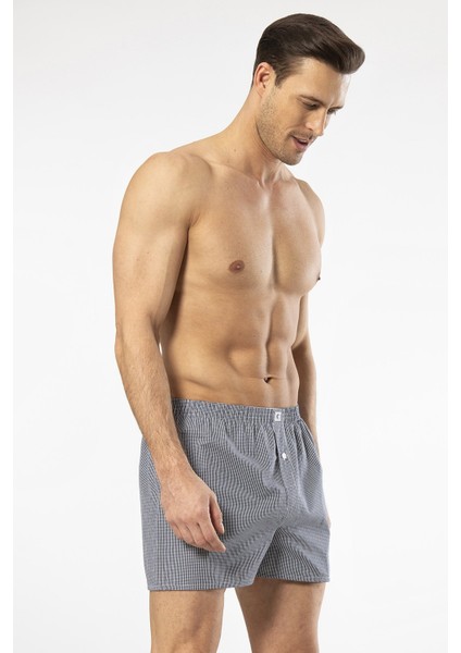 Poplin Erkek Boxer 1113/KARELİ Lacivert fiyatları