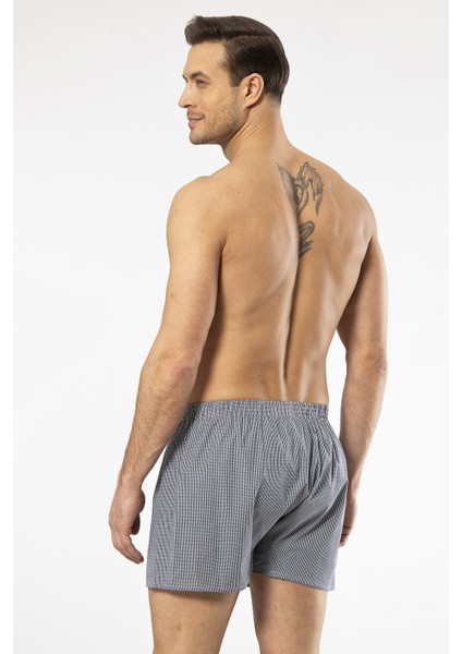 Poplin Erkek Boxer 1113/KARELİ Lacivert fırsatları