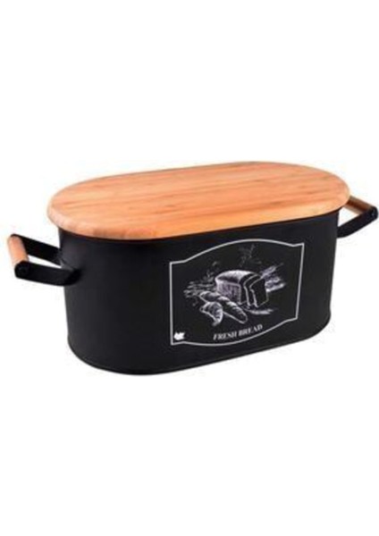 Şık Kapaklı Kesme Tahtası ve Ekmek Kutusu, Siyah Renk, Kullanışlı ve Estetik Tasarım fiyatları