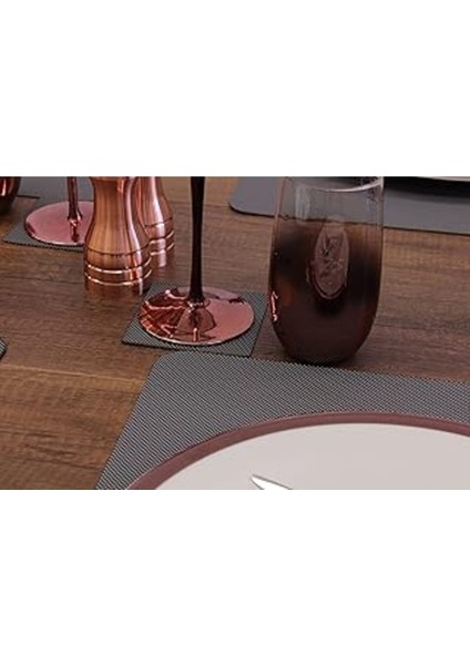 Siyah Suni Deri Bardak Altlığı 25 Adet 9x9 Cm, Lazer Kesim, Şık ve Dayanıklı