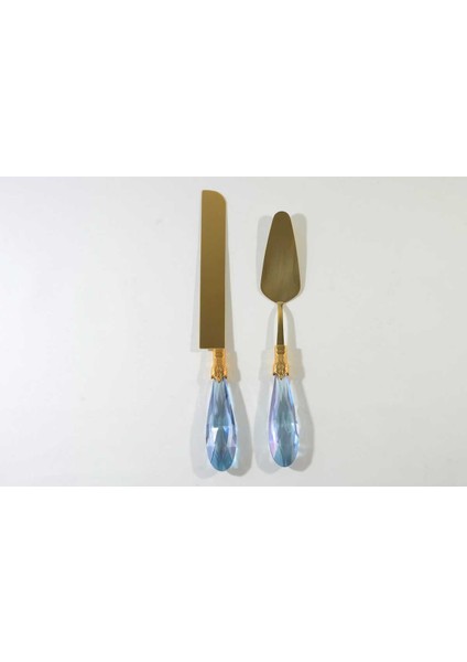 Mavi Damla Dekor Servis Seti, 5 Parça, Titanyum Kaplama, Şık ve Dayanıklı Tasarım fiyatları