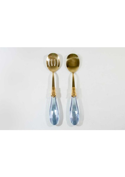 Mavi Damla Dekor Servis Seti, 5 Parça, Titanyum Kaplama, Şık ve Dayanıklı Tasarım modelleri