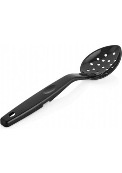 Polikarbonat Delikli Servis Kaşığı, Siyah, Dayanıklı ve Şık Tasarım
