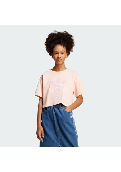 Originals JC9138 Big Logo Execution Kids Oversize Crop Tişört