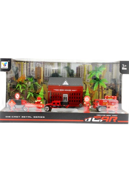 Aksesuarlı Metal Itfaiye Seti