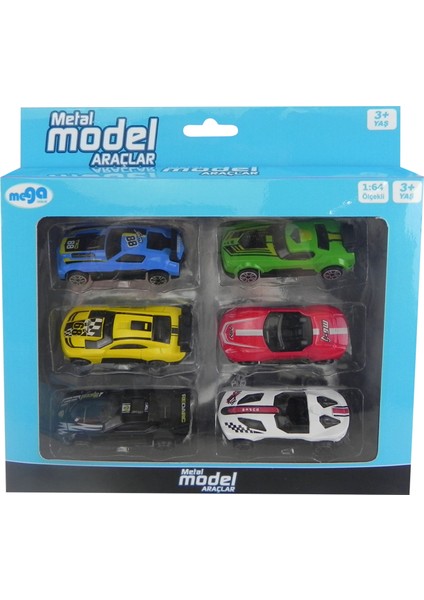 Die Cast 6'lı Metal Model Araçlar