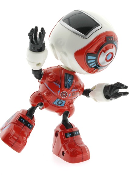 Dekoratif Sesli Işıklı Mini Sevimli Kırmızı Robot