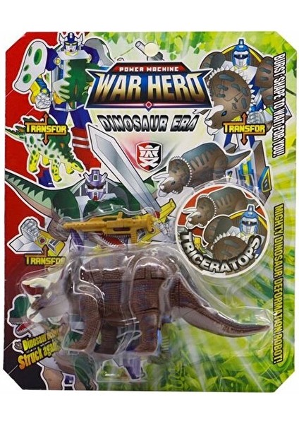 Robota Dönüşen Savaşçı Dinozor Triceratops
