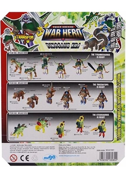 Robota Dönüşen Savaşçı Dinozor Triceratops fiyatları