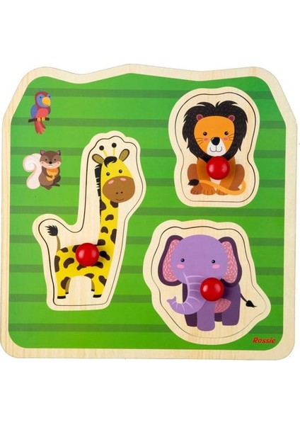 Rossie Ahşap Ilk Yapbozum-Vahşi Hayvanlar