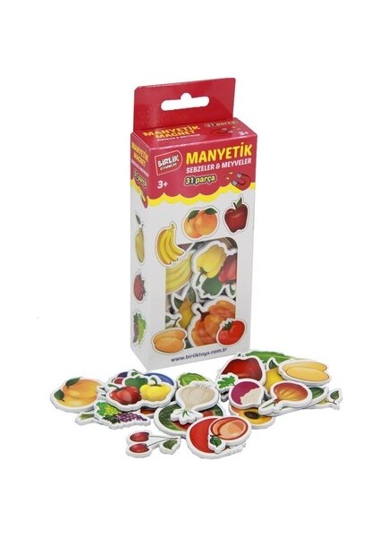 Manyetik Eva Sebzeler ve Meyveler 31 Parça
