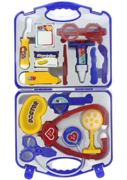 Mavi Açık Çantalı Doktor Seti