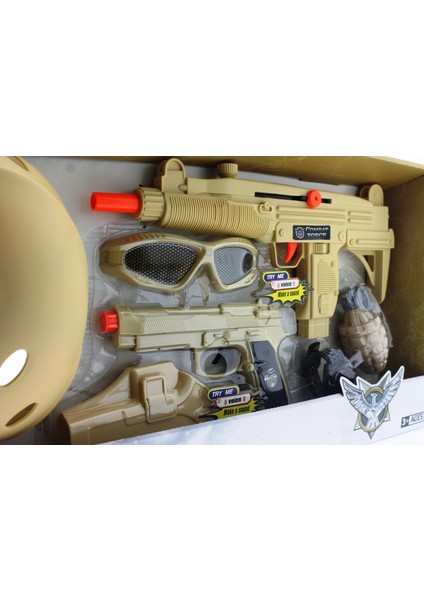 Kasklı ve Çift Silahlı Polis Seti fiyatları