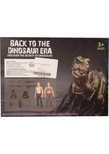 Kadın Figürlü 3 Dinozorlu ve Aksesuarlı Oyun Seti modelleri