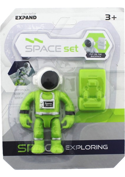 Çantalı Yeşil Astronot Figür