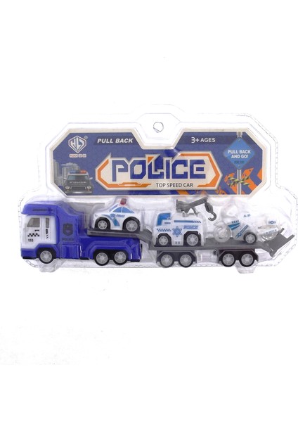 Çek Bırak Taşıyıcı Polis Tırı ve Mini Araçlar
