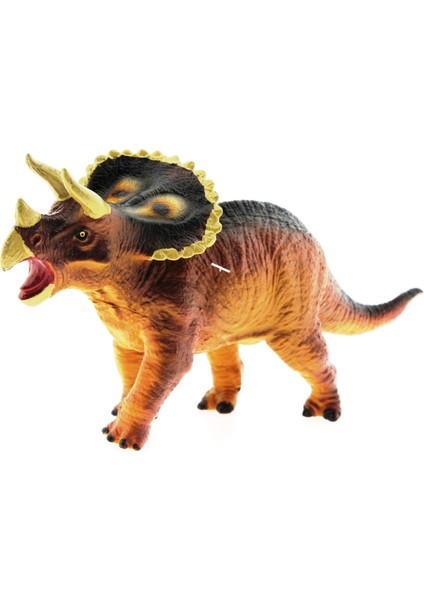 Yumuşak Plastik Dinozor Figür - Triceratops
