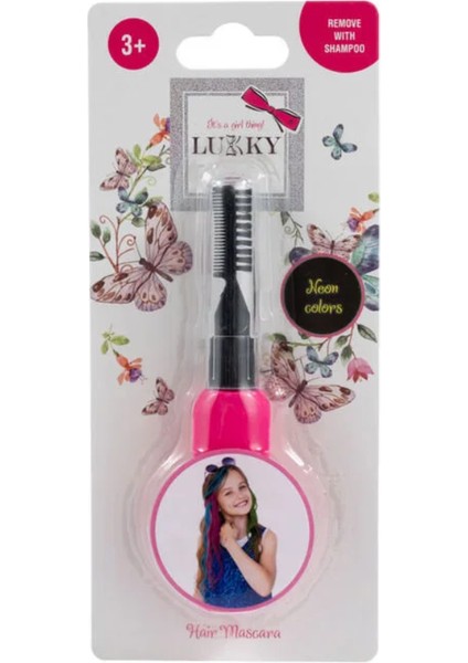 Lukky Saç Maskarası Neon Pembe
