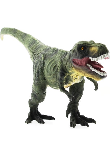 Yumuşak Plastik 31 cm Dinozor Figür - Yeşil T-Rex modelleri