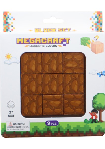 Megacraft 9 Parça Kahverengi Taş Blok fiyatları