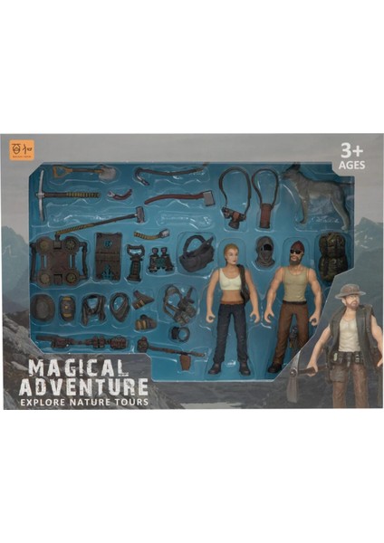 Kadın Erkek Figürlü ve Aksesuarlı Komando Seti modelleri