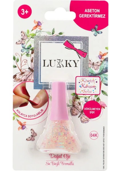 Lukky Soyulabilir Oje - Konfeti Serisi Transparan