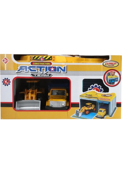 Express Wheels Metal Aralçı Çantalı Inşaat Araçları Seti