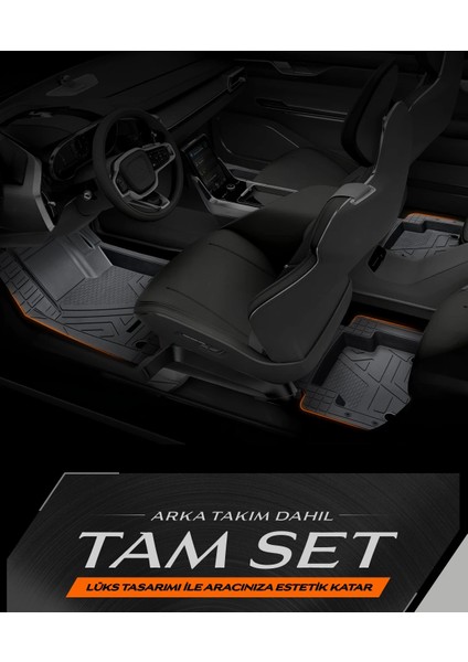 Volvo XC70 Uyumlu 5d Havuzlu Oto Paspas Icon Serisi Kesilebilir Model Siyah modelleri