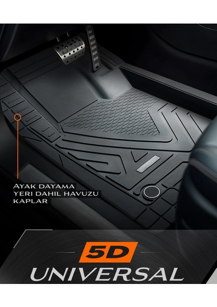 Volvo XC70 Uyumlu 5d Havuzlu Oto Paspas Icon Serisi Kesilebilir Model Siyah fırsatları