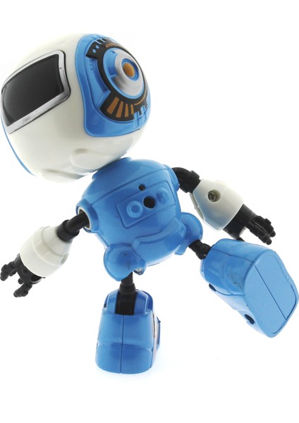 Dekoratif Sesli Işıklı Mini Sevimli Mavi Robot modelleri