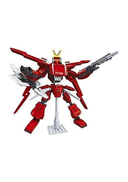 Ausini 339 Parça Heroes Standlı Kırmızı Robot