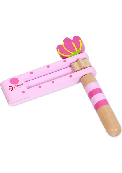 Classic World Pembe Ahşap Kastanet-Şak Şak