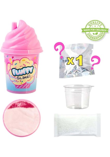 Fluffy Slime Marshmallow Dokulu Pembe modelleri