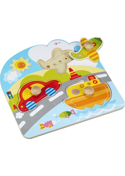 Classic World Ahşap Ilk Yapbozum Ulaşım Araçları