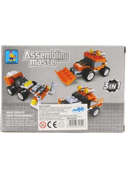 Ausini Assembling Master 3 In 1 66 Parça Traktörler modelleri