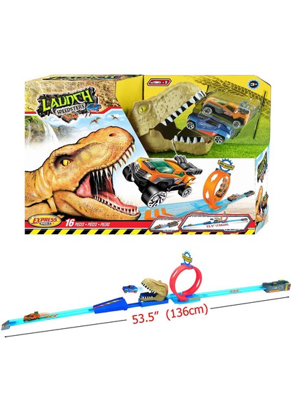 Express Wheels 16 Parça T-Rex Araç ve Yol Oyun Seti fiyatları