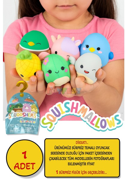 Squishmallows Squooshems – 1 Adet - 6.5 cm Sürpriz Yumuşacık Koleksiyon Oyuncağı Seri 8