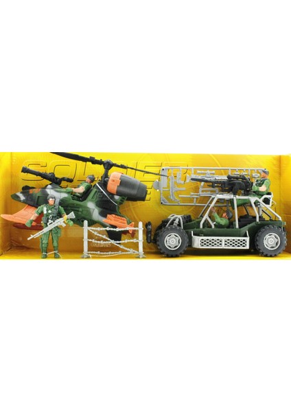 Buggy ve Helikopterli Askeri Oyun Seti