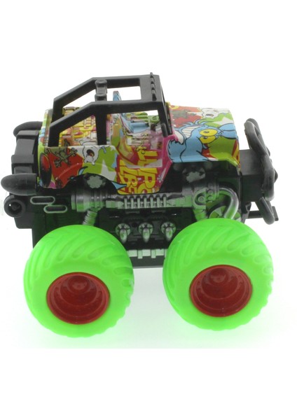 Die Cast Off Road Dev Yeşil Teker Araba