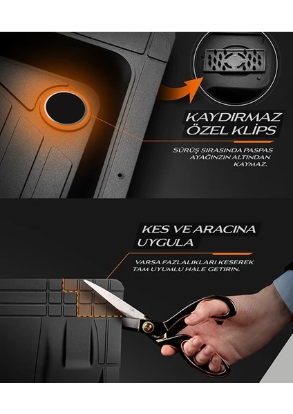 Landrover Discovery Uyumlu 5d Havuzlu Oto Paspas Icon Serisi Kesilebilir Model Siyah indirimleri