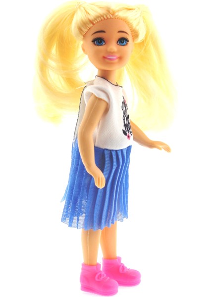 Baonier Mavi Etekli 14 cm Sarışın Tekli Kız Bebek