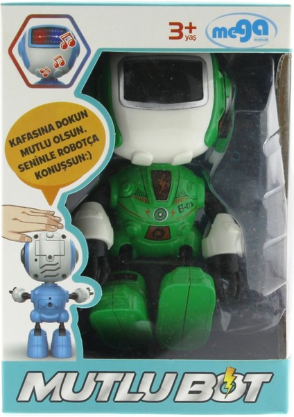 Dekoratif Sesli Işıklı Mini Sevimli Yeşil Robot fiyatları