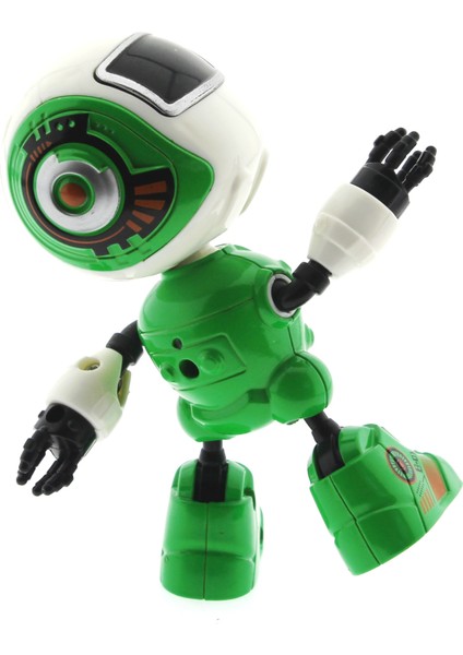 Dekoratif Sesli Işıklı Mini Sevimli Yeşil Robot modelleri