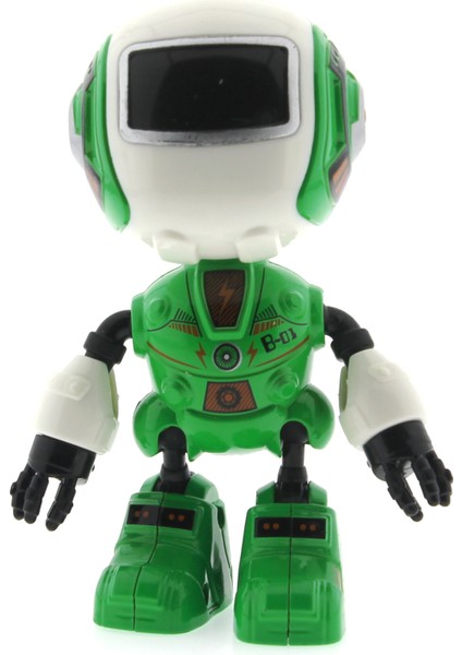 Dekoratif Sesli Işıklı Mini Sevimli Yeşil Robot indirimleri
