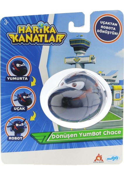 Harika Kanatlar Dönüşen Tekli Figür Yumbot Ajan Chace